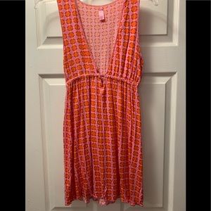 🌟💥 VS PINK brand beach cover up, pink/orange, M/L